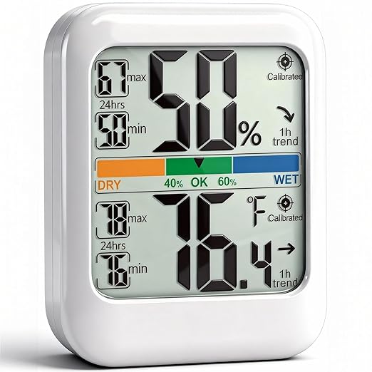 G.CATACC Digital Hygrometer Indoor Thermometer Humidity Meter Gauge, Room by GCATACC