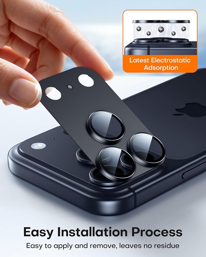 TAURI 2 Pack for iPhone 17 Pro Max Camera Lens Protector, Full Coverage - Image 5