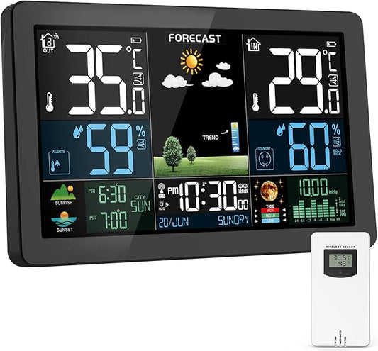 Weather Station Wireless Indoor Outdoor, Thermometer Wireless by Brataste