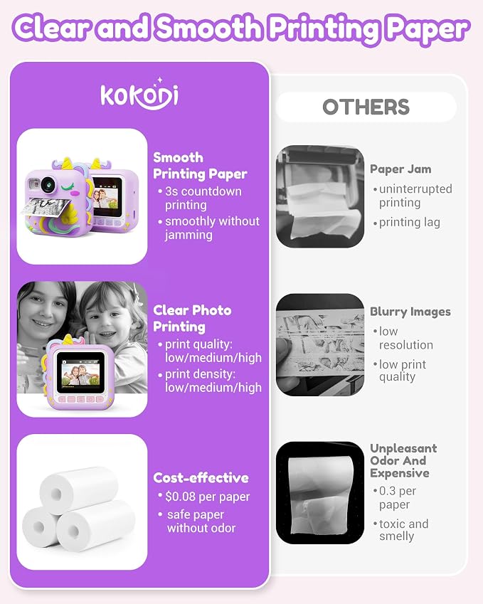 KOKODI Kids Camera Instant Print, Toddler Cameras Christmas Birthday Gifts - Image 4