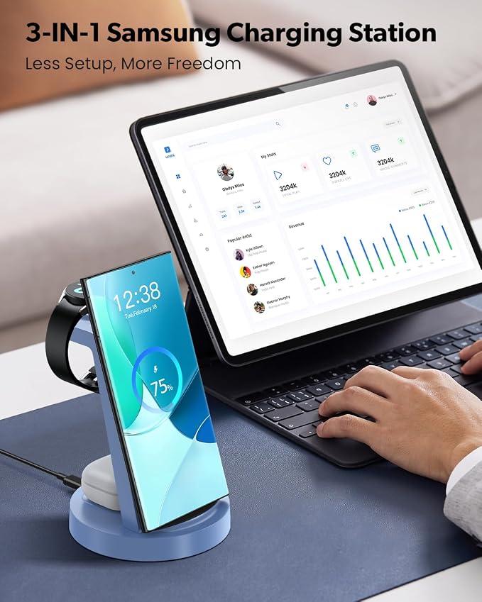 Wireless Charger for Samsung: 3 in 1 Wireless Charging Station for Samsung - Image 5