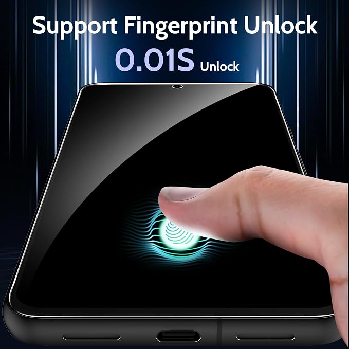 3 Pack for Google Pixel 9 / Pixel 9 Pro Privacy Screen Protector, Fingerprint - Image 3