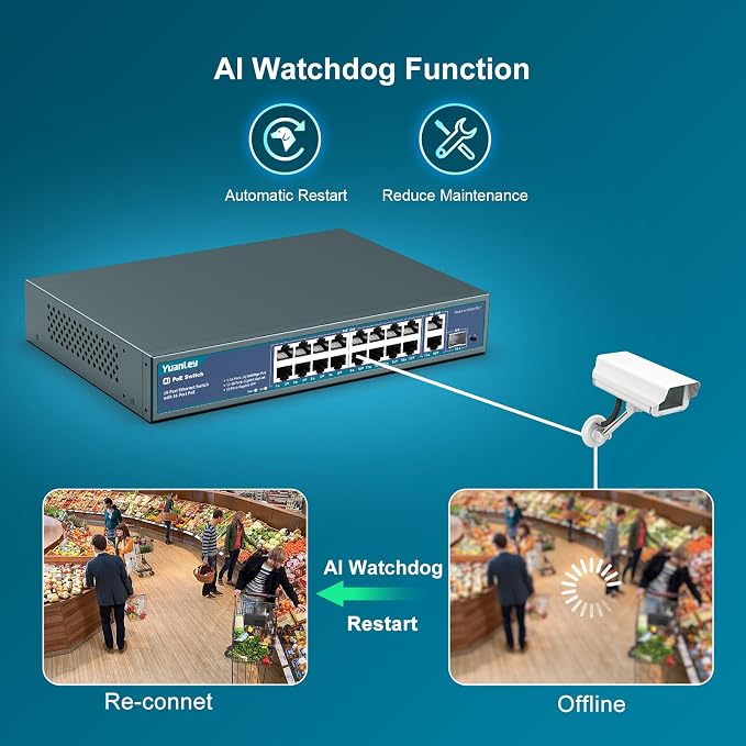 YuanLey 16 Port PoE Switch - Image 6