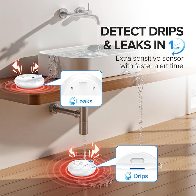 Nuleto WiFi Water Leak Detector 1s, Water Detectors & Alarms, Water Leak Sensor - Image 3