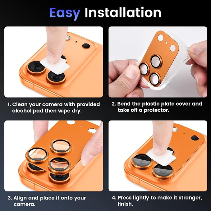 Tensea for iPhone 17 Pro Camera Lens Protector, Metal Aluminum Alloy Tempered - Image 7