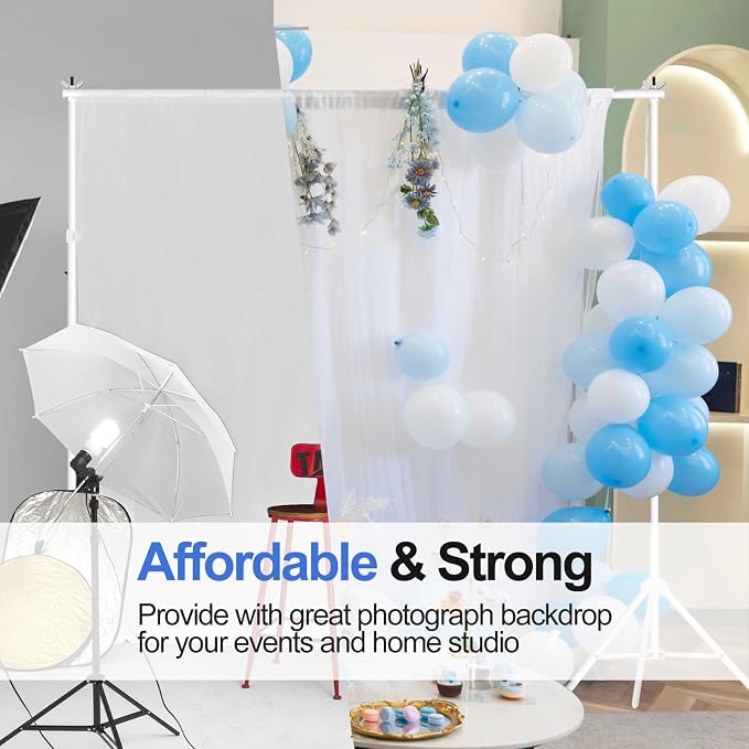 EMART Backdrop Stand 10x7ft Photo Studio Adjustable Background Stand Support kit - Image 6