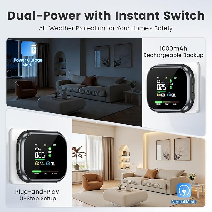 5 in 1 Indoor Air Quality Monitor, Portable Real-Time - Image 3