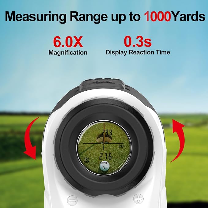 Precision Laser Rangefinder for Golf & Hunting, 800/1000/1300 m Range, 6X - Image 3