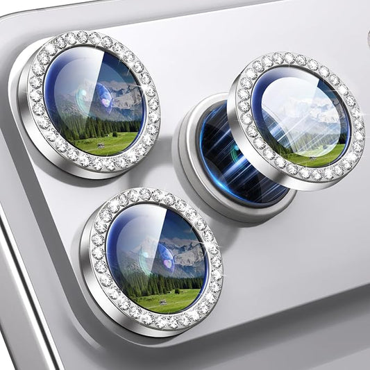 for iPhone 17 Pro / 17 Pro Max Camera Lens Protector Bling, Individual Diamond by Xfilm