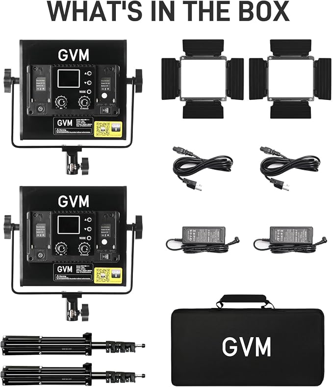 GVM RGB LED Video Light Kit, 800D 6X Upgraded Studio Lights - Image 7