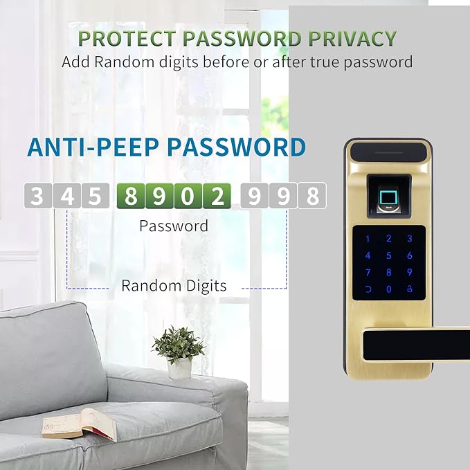 Smart Door Lock, Heavy Duty 5 in 1 Keyless Entry Door Lock, Full App Control - Image 4