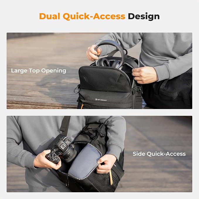 K&F CONCEPT Ultra Lightweight Camera Backpack, 25L Camera Bag - Image 5