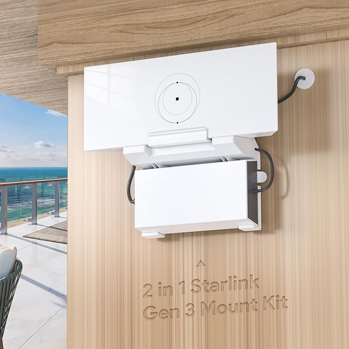 2 in 1 Starlink Gen 3 Router Mount & StarLink Standard V3 Power Supply Brackets - Image 5