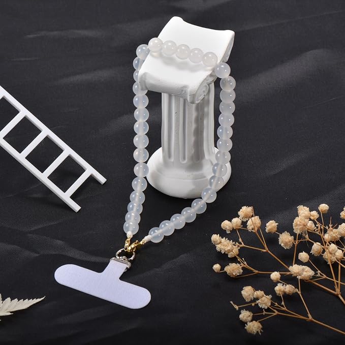 Agate Beaded Phone Wrist Strap for Women Men Stone Beads Charm Handmade - Image 4