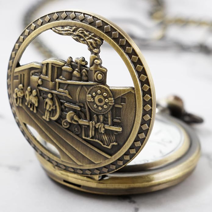 Men's Pocket Watch, Arabic Digital Dial Pocket Watches - Image 6