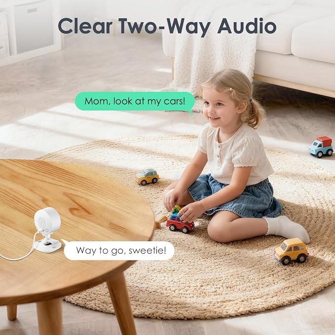 YOTON Indoor Security Camera for Baby Monitor, Home & Pets, 2.4GHz WiFi - Image 3