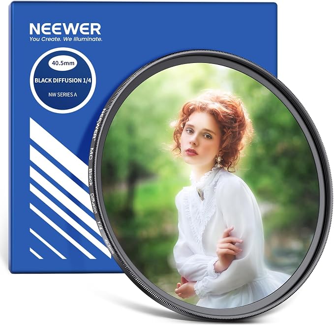 NEEWER 40.5mm Black Diffusion 1/4 Filter by Neewer