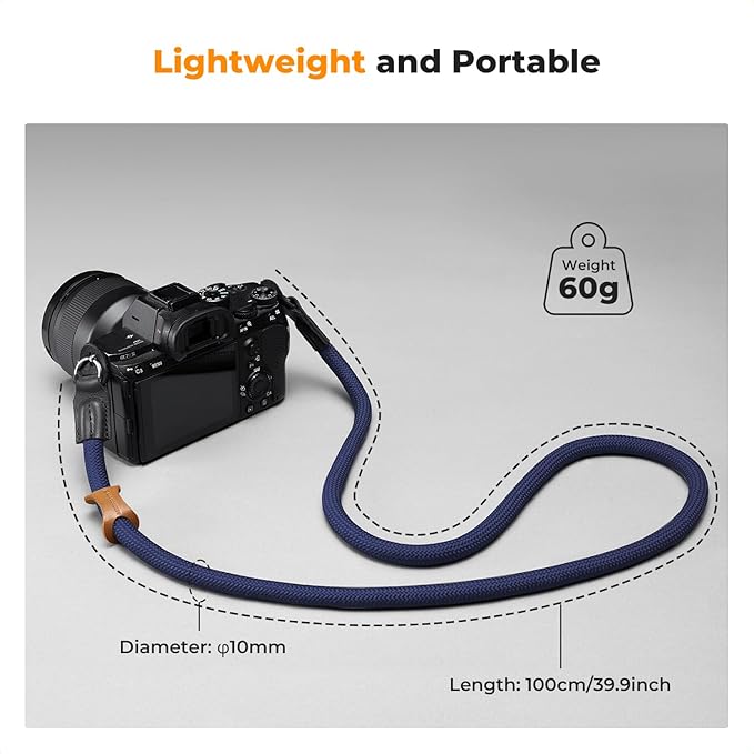 K&F CONCEPT Camera Neck Strap, 100cm Nylon Rope Camera Shoulder Strap - Image 4