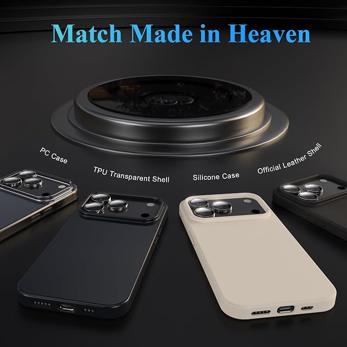YWXTW Camera Lens Protector for iPhone 17 Pro/iPhone 17 Pro Max, Tempered Glass - Image 6