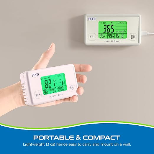 Sper Scientific Digital Indoor Air Quality Meter Monitor 800052 w/NDIR CO2 - Image 6
