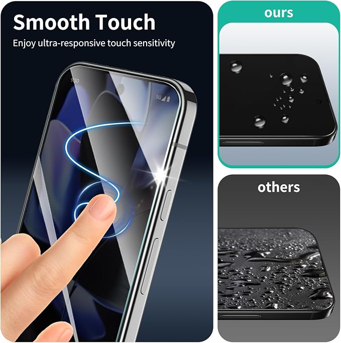 3+3+1-Pack, Privacy Screen Protector and Camera Lens Protector - Image 9