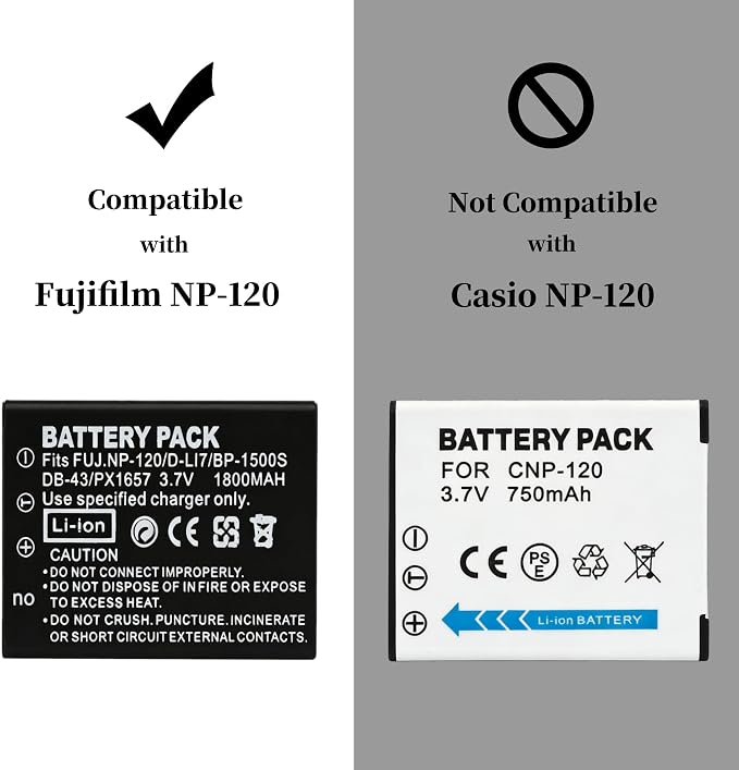 Norifon NP-120 USB Charger for Fujifilm FinePix 603, FinePix F10, FinePix F10 - Image 3