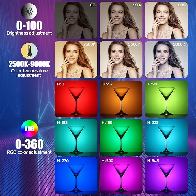 ULANZI VL119 Handheld Light Wand, 360° RGB LED Video Light Stick - Image 3