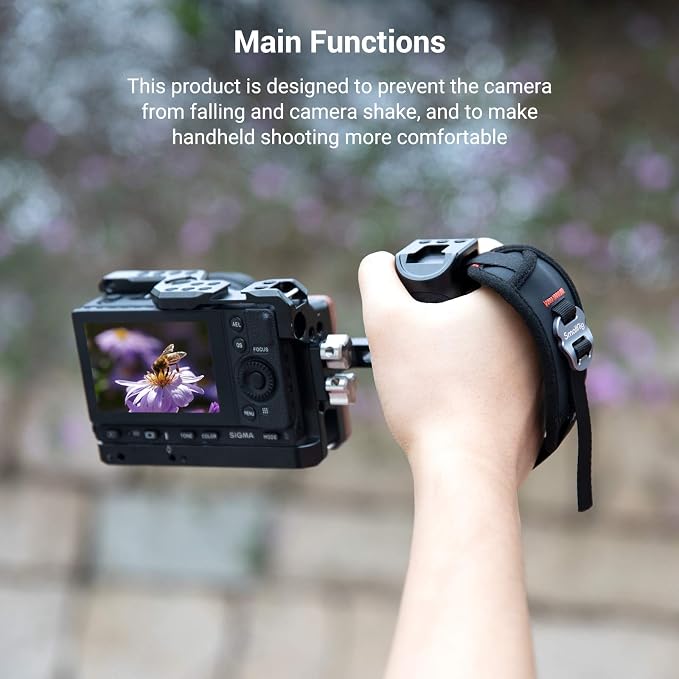 SmallRig Camera Cage Wrist Strap, Universal Quick Adjustable Secure Grip Camera - Image 6