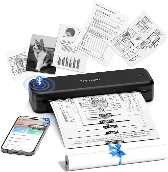 Phomemo M834 Portable Printer Wireless by Phomemo