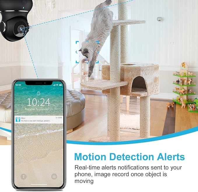 litokam 2K Indoor Camera, 360 Pan/Tilt Home Security Cameras - Image 2