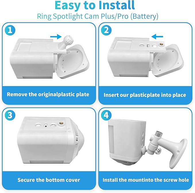 2Pack Wall Mount Bracket for Ring Spotlight Cam Battery Spotlight Cam Plus/Pro - Image 4