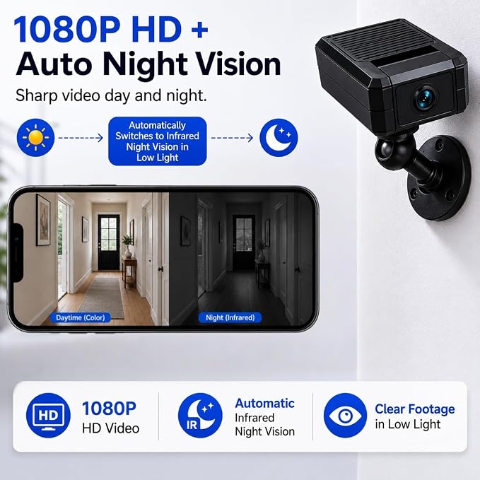 Mini WiFi Hidden Camera 1080P HD, Small Spy Camera - Image 3