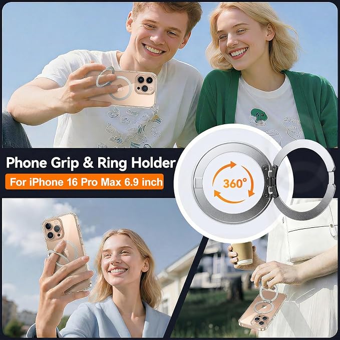 toushion 3 in 1 for iPhone 16 Pro Max Case Stand |Build in Kickstand, Screen - Image 4
