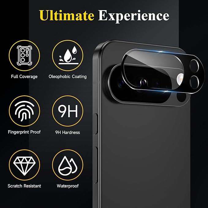 4 Pack for Google Pixel 10 Pro XL Camera Lens Screen Protector, 9H Tempered - Image 4