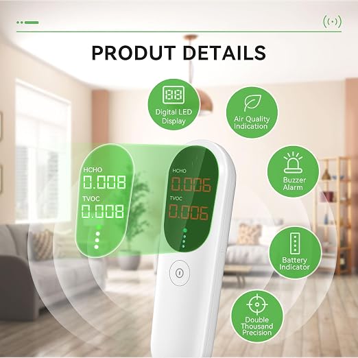 Air Quality Monitor, Indoor Formaldehyde Detector, TVOC Tester - Image 4