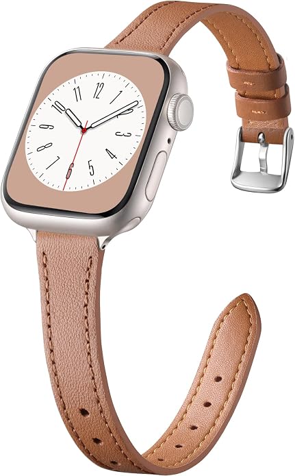 Charlam Slim Leather Band Compatible by Charlam