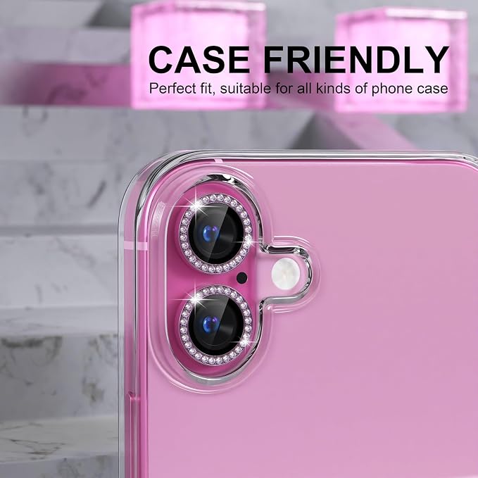 Choiche Compatible for iPhone 16 /iPhone 16 Plus Camera Lens Protector Bling - Image 4