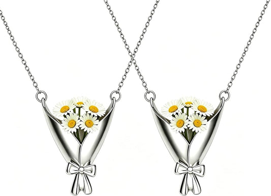 Wearable Flower Vase Necklace for Women, DIY Flower Bouquet Pendant Floral by Seeyozz