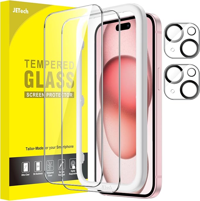 JETech Screen Protector for iPhone 15 6.1-Inch by JETech