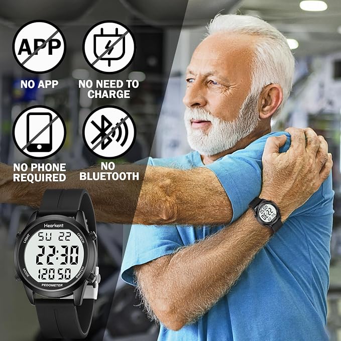 Pedometer Watch for Walking for Senior No App Required - Image 3