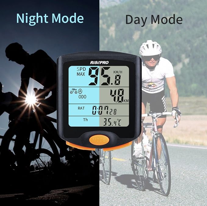 Bike Computer, RISEPRO® Wireless Bicycle Speedometer Bike Odometer Cycling - Image 7