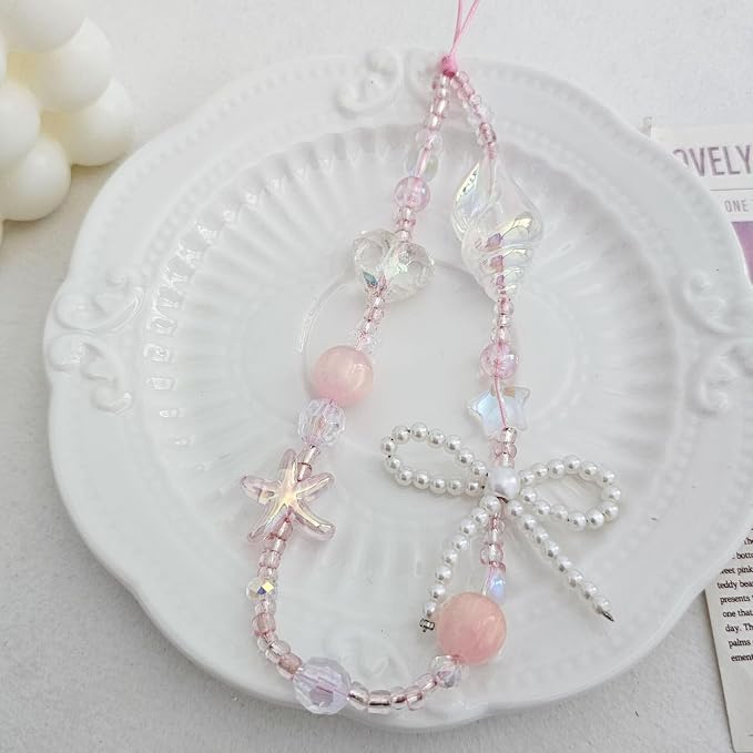 Cute Beaded Camera Wrist Strap for Phone, Digital Camera Charm Lanyard - Image 2