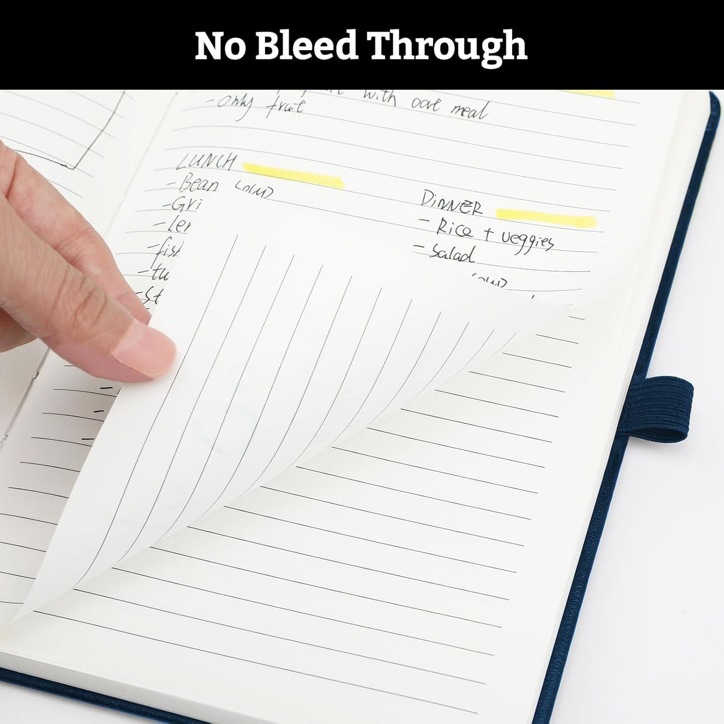 Hardcover Lined Bullet Dotted Journal Notebook, A5 140 192 Pages 100 120Gsm Paper College ruled for School,Work,Travel,and Daily Planning，5.7''*8.3'' (12, Navy, A5 Lined)