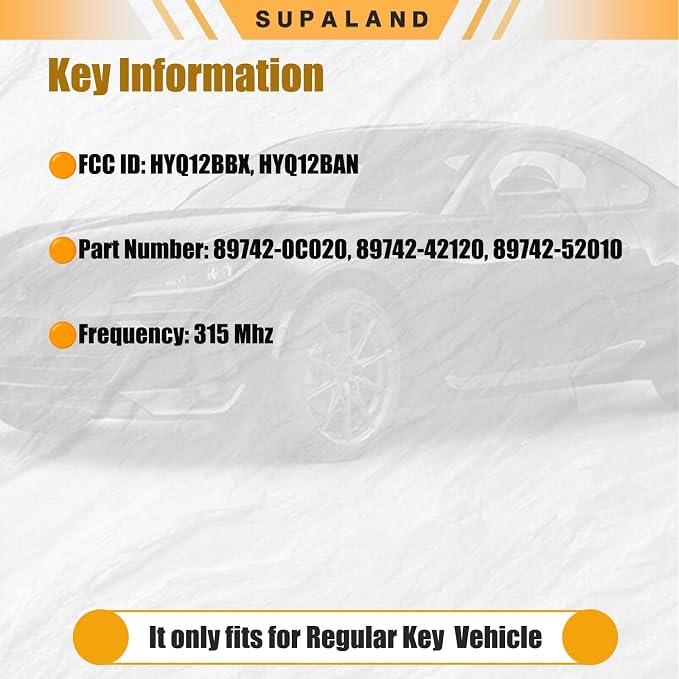 SUPALAND Key Fob Keyless Entry Fits - Image 2