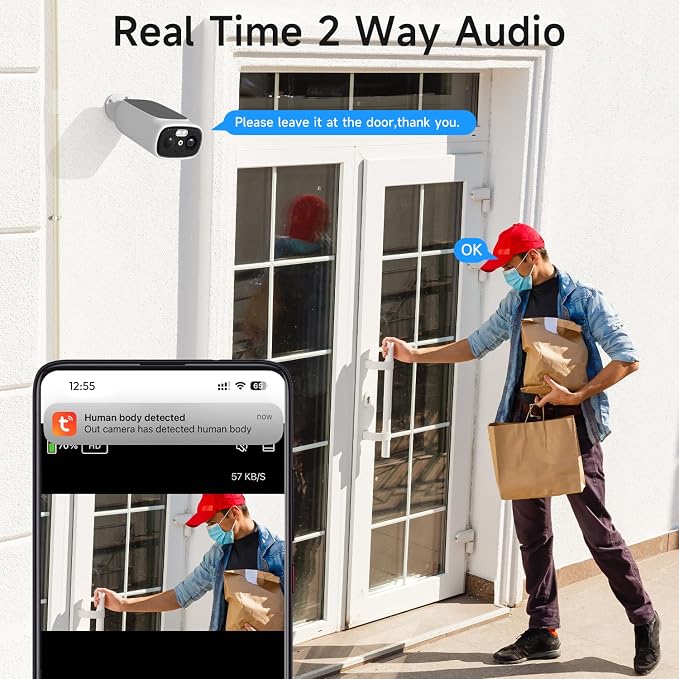2pcs 2.4G/5G WiFi Cameras for Home Security - Image 7