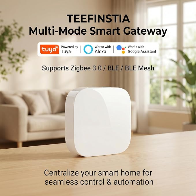 ZigBee 3.0 & Bluetooth Mesh Gateway, Tuya Wireless Smart Home Hub, Works - Image 2