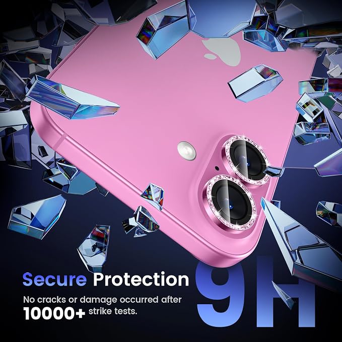 Tensea for iPhone 16 / iPhone 16 Plus Camera Lens Protector, 9H Tempered Glass - Image 4