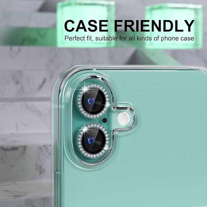 Choiche Compatible for iPhone 16 /iPhone 16 Plus Camera Lens Protector Bling - Image 4