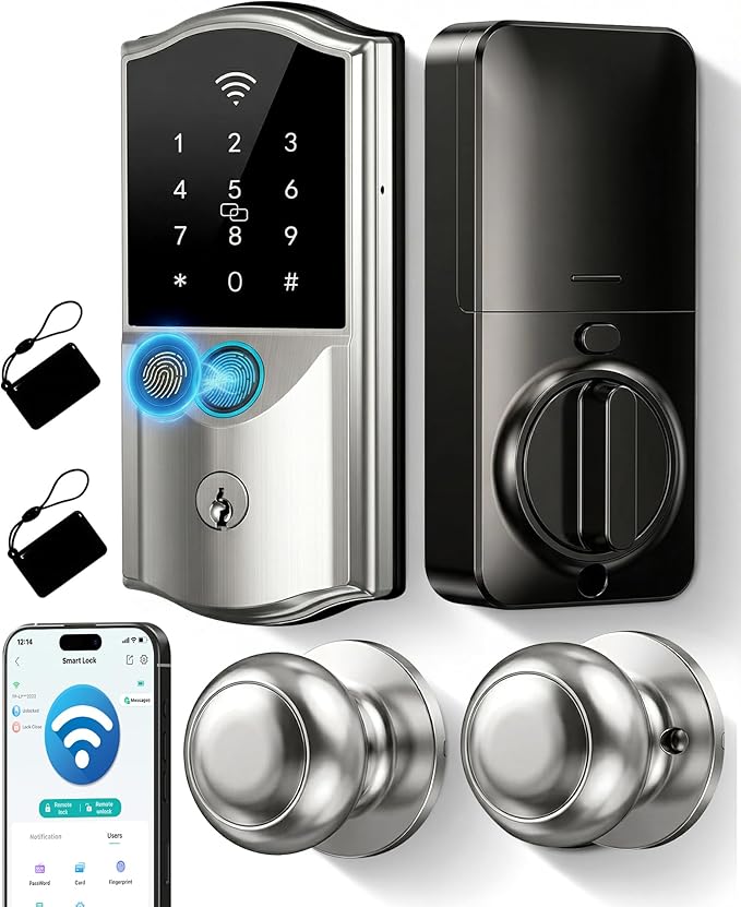 Built-in WiFi Smart Lock with 2 Knobs by Unknown
