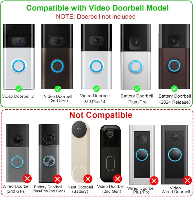 Adhesive Doorbell Mount No-Drill Compatible - Image 2
